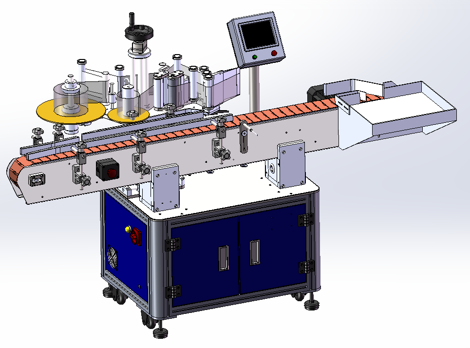 T21100全自动立式圆瓶侧贴标机
